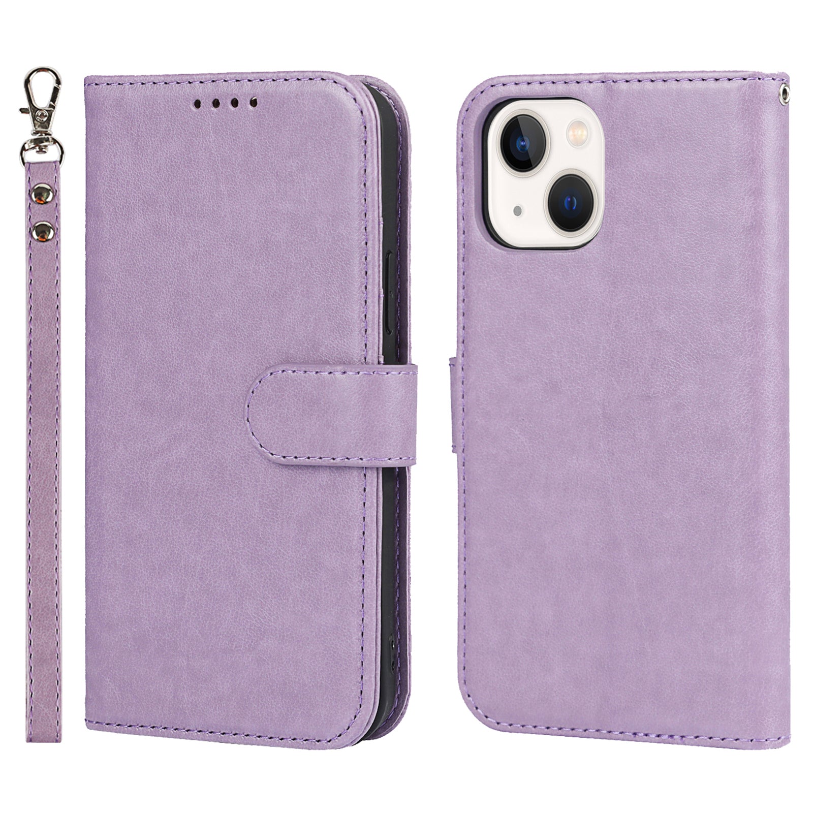 Pro iPhone 14 Plus PU kožené pouzdro na peněženku na telefon R61 Texture Felled Seam Cover Pro iPhone 14 Plus PU kožené pouzdro na peněženku na telefon R61 Texture Felled Seam Cover